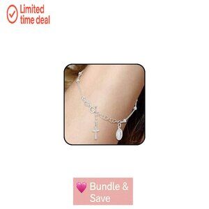 Vintage Bead Rosary Bracelet with Cross Pendant Adjustable Faith Jewelry